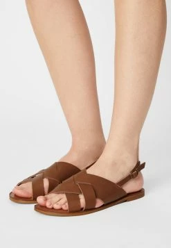 Zign LEATHER - Sandales - Cognac