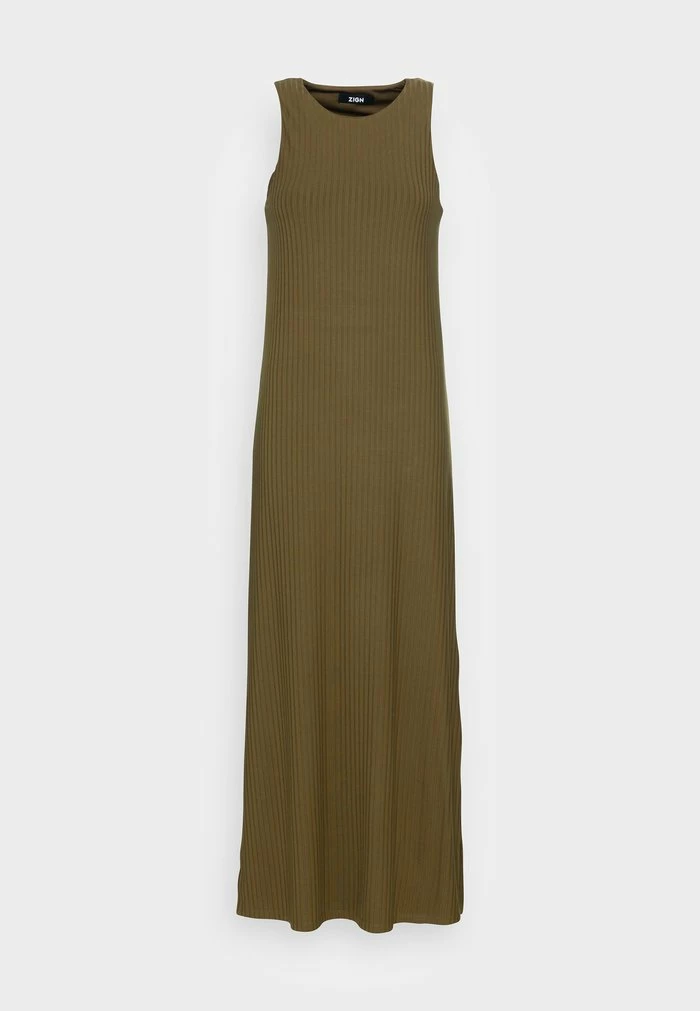 Zign RACER COLUMN MAXI DRESS - Robe Longue - Khaki – Image 4