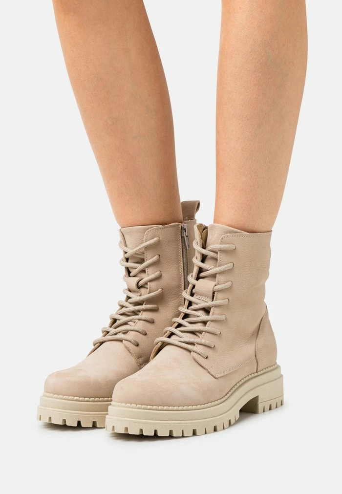 Zign LEATHER - Bottines à Lacets - Beige