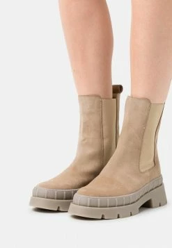 Zign LEATHER - Bottines à Plateau - Beige