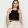 Zign CAMI WITH TIE DETAIL - Débardeur - Black