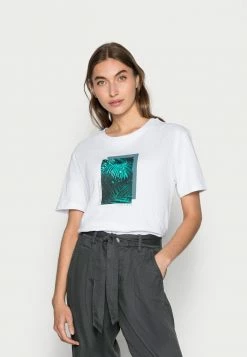 Zign CLARE PALM LEAD PHOTO PRINT TEE - T-shirt Imprimé - White