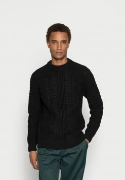 Zign CONTEMPORARY CABLE JUMPER - Pullover - Black