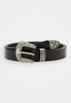 Zign Unisex Leather Belt - Ceinture - Black