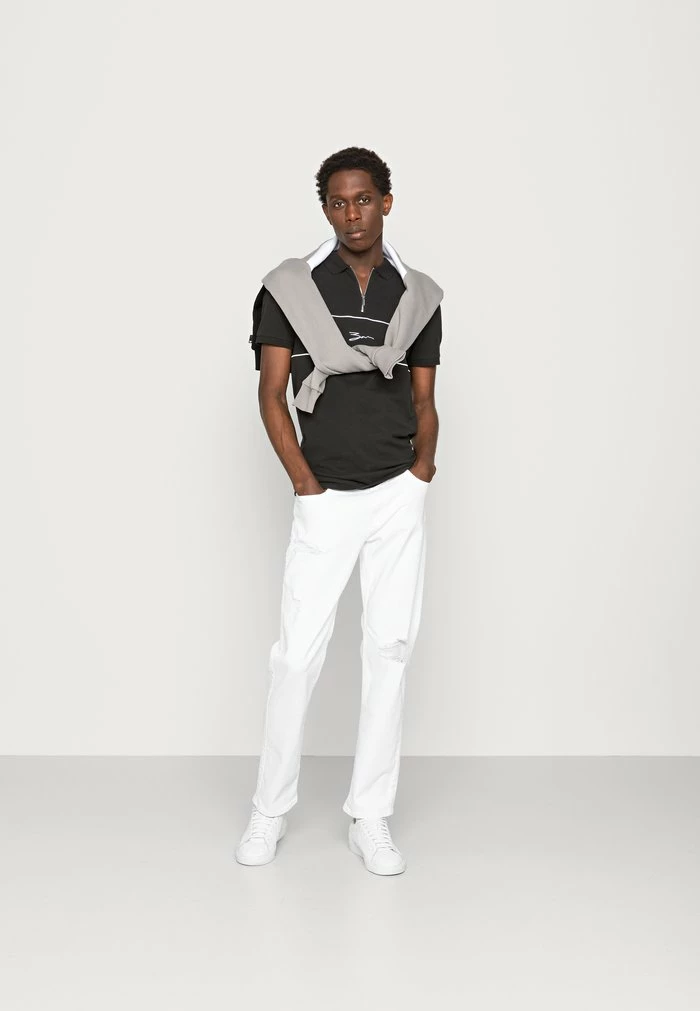 Zign SCRIPT ZIP PLACKET - Polo - Black – Image 2