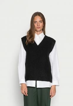 Zign ALPACA WOOL BLEND VEST - Pullover - Black