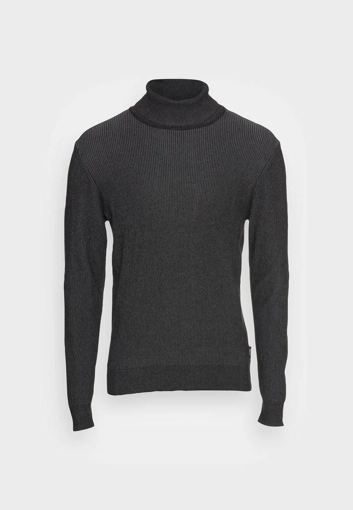 Zign TWO TONE JUMPER - Pullover - Mottled Dark Grey – Image 4