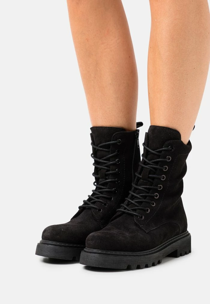 Zign LEATHER - Bottines à Lacets - Black