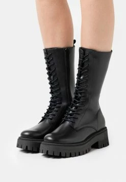 Zign LEATHER - Bottes à Lacets - Black