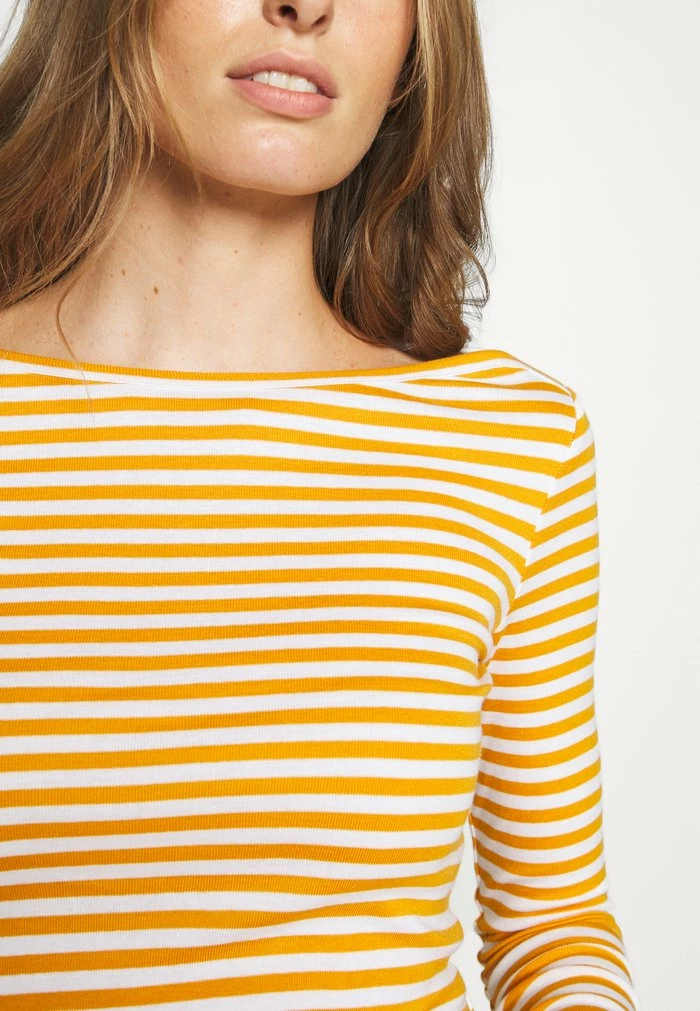 Zign T-shirt à Manches Longues - Dark Yellow/white – Image 5