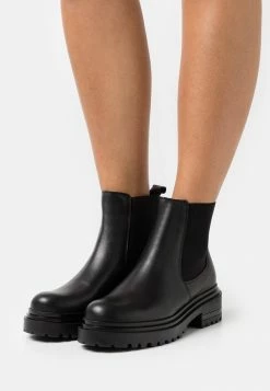 Zign LEATHER - Bottines à Plateau - Black