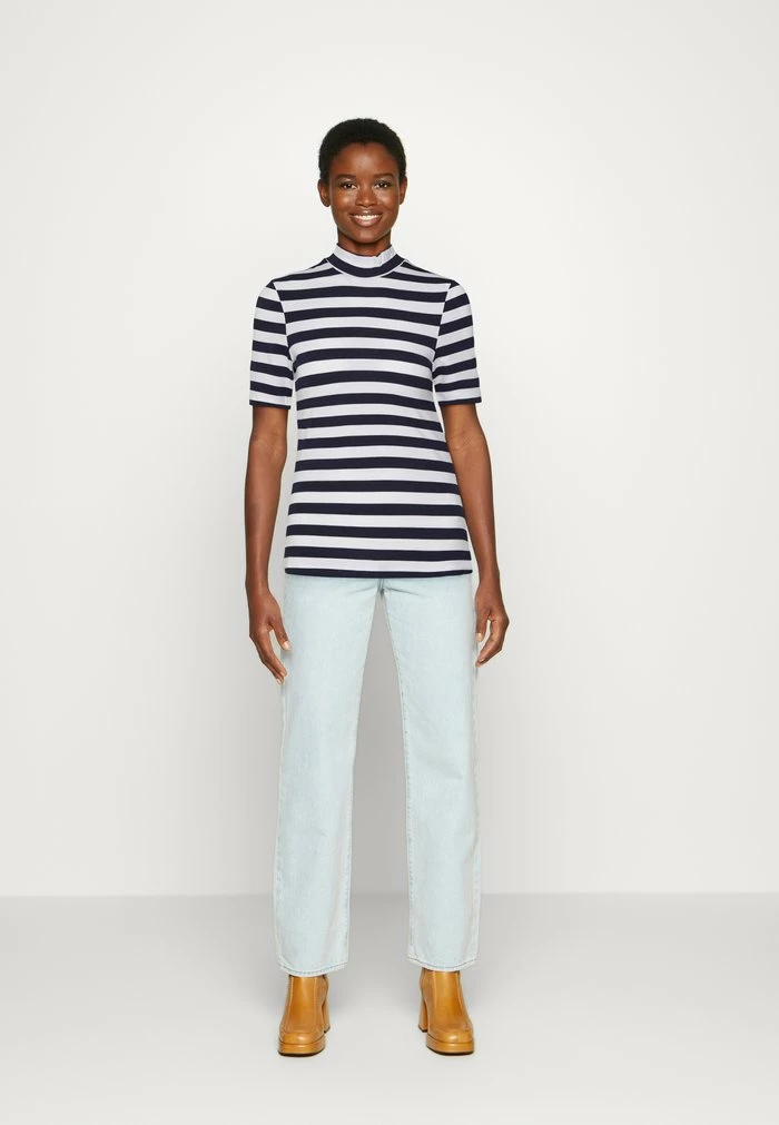 Zign T-shirt Basique - Dark Blue White – Image 2