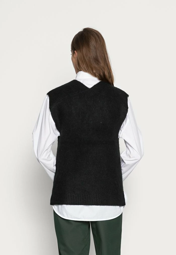 Zign ALPACA WOOL BLEND VEST - Pullover - Black – Image 3