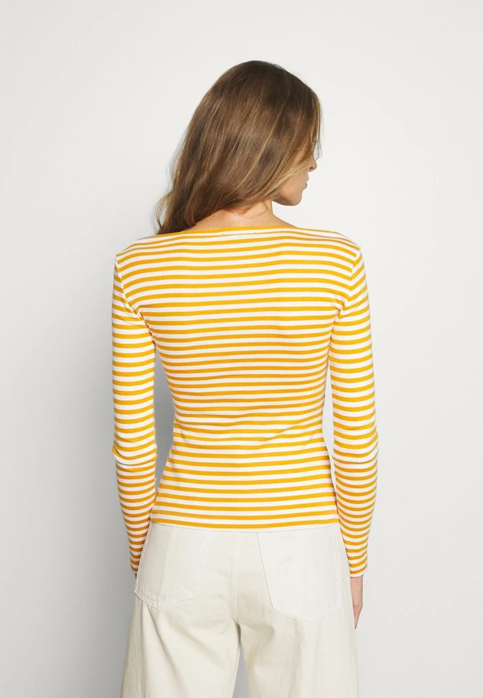 Zign T-shirt à Manches Longues - Dark Yellow/white – Image 3