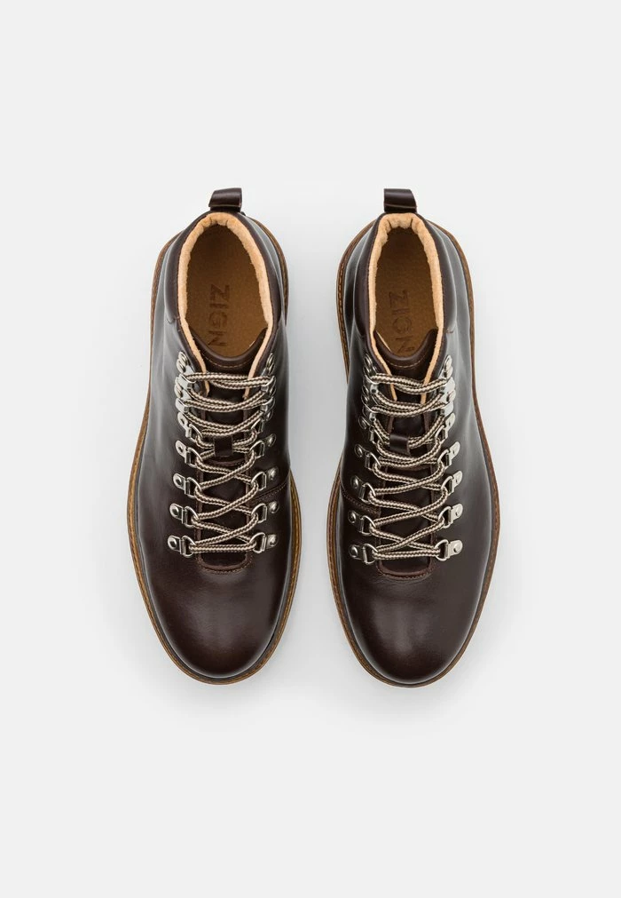 Zign Leather - Bottines à Lacets - Brown – Image 4