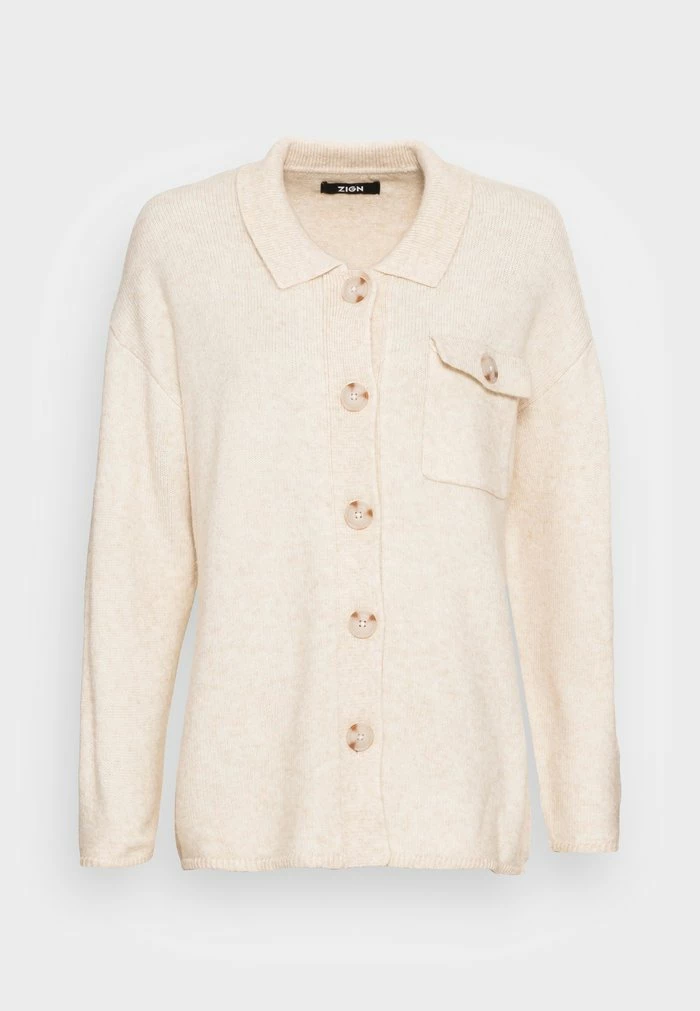 Zign ALPACA WOOL BLEND CARDIGAN - Gilet - Beige – Image 4