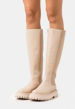 Zign LEATHER - Bottes à Plateau - Offwhite