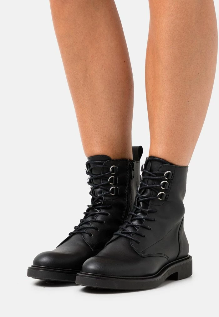 Zign LEATHER - Bottines à Lacets - Black