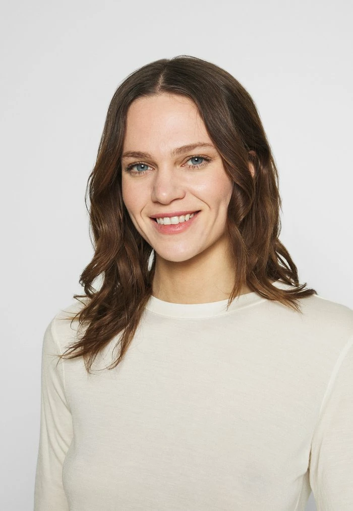 Zign SILK BLEND Longsleeve - T-shirt à Manches Longues - Off-white – Image 4