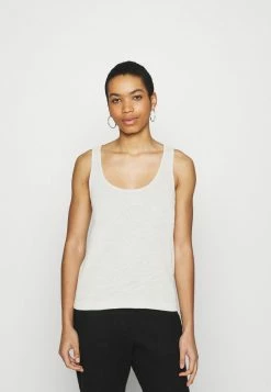 Zign TOP-LINEN BLEND - Débardeur - Off-white