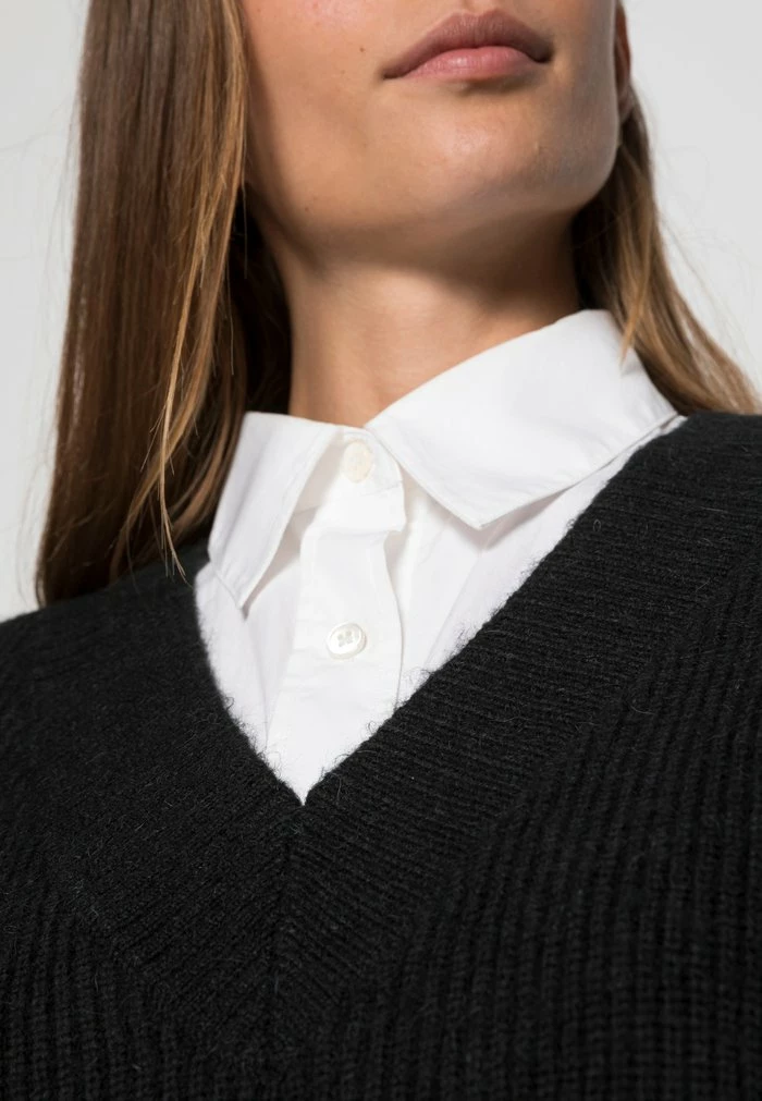 Zign ALPACA WOOL BLEND VEST - Pullover - Black – Image 5