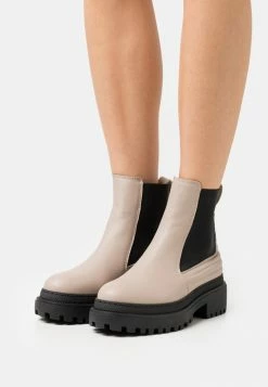 Zign LEATHER - Bottines à Plateau - Beige