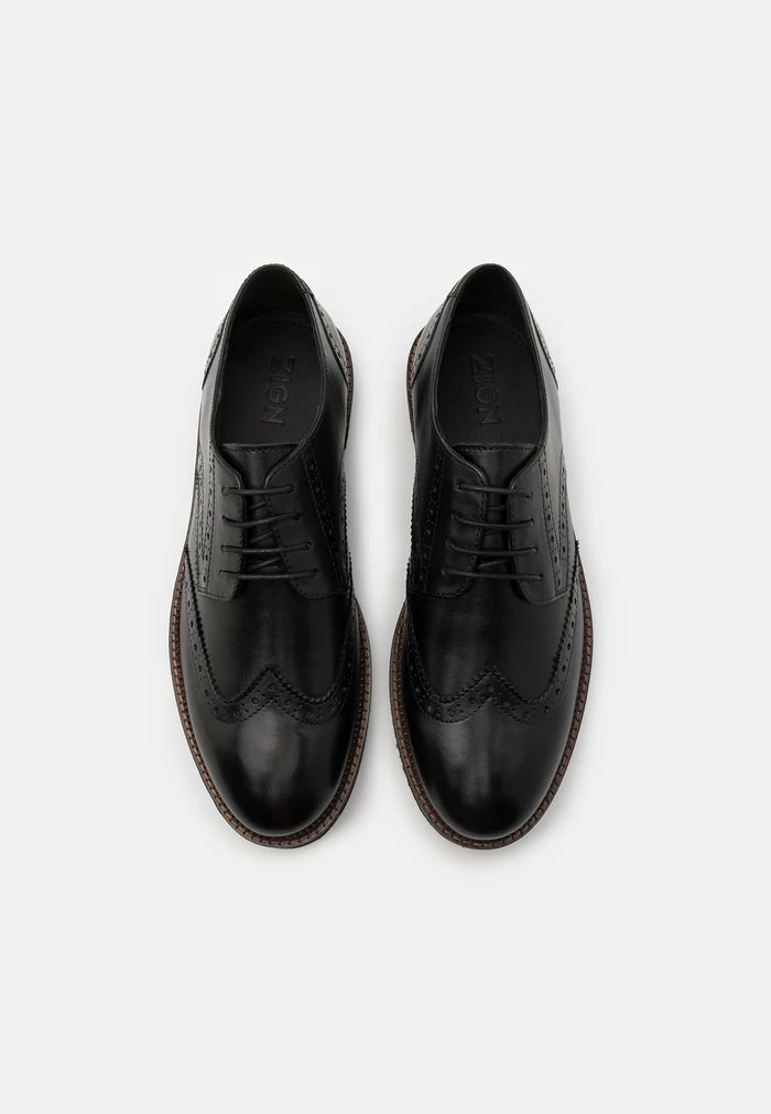 Zign UNISEX LEATHER - Derbies - Black – Image 7