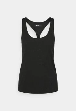 Zign TOP-LINEN BLEND - Débardeur - Black