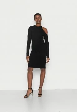 Zign OPEN SHOULDER DRESS - Robe Pull - Black