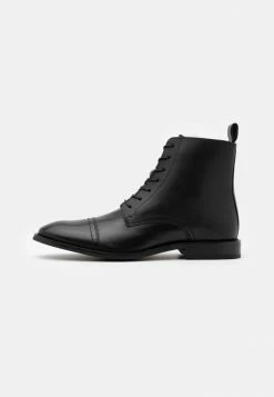 Zign LEATHER - Bottines à Lacets - Black