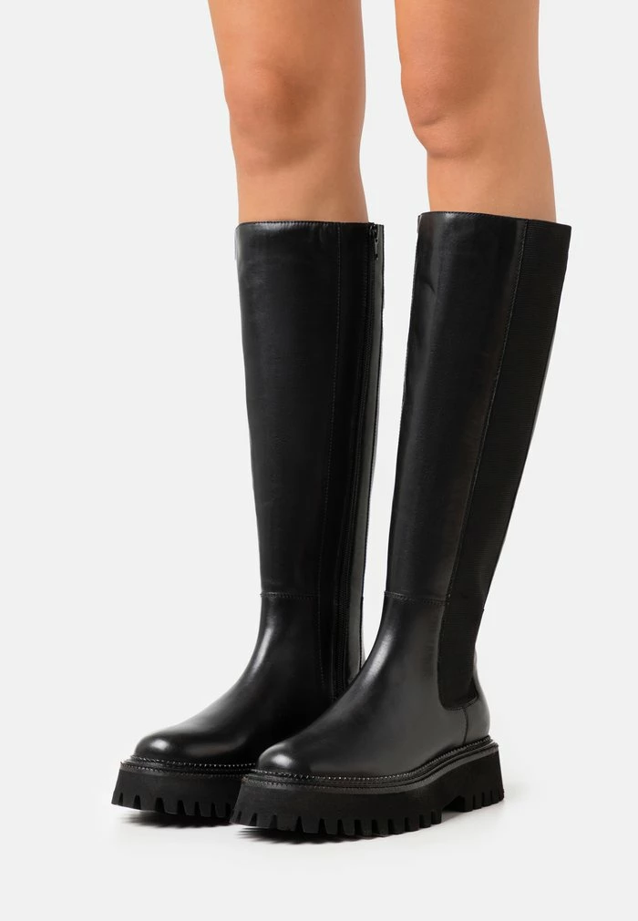 Zign LEATHER - Bottes à Plateau - Black