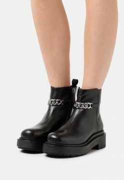 Zign LEATHER - Bottines à Plateau - Black