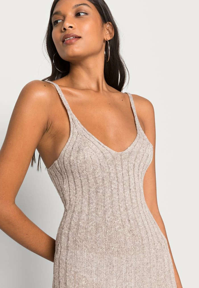 Zign SUMMER STRAPPY DRESS - Robe Pull - Mottled Brown – Image 5