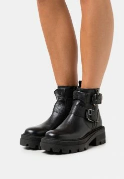 Zign LEATHER - Bottines à Plateau - Black