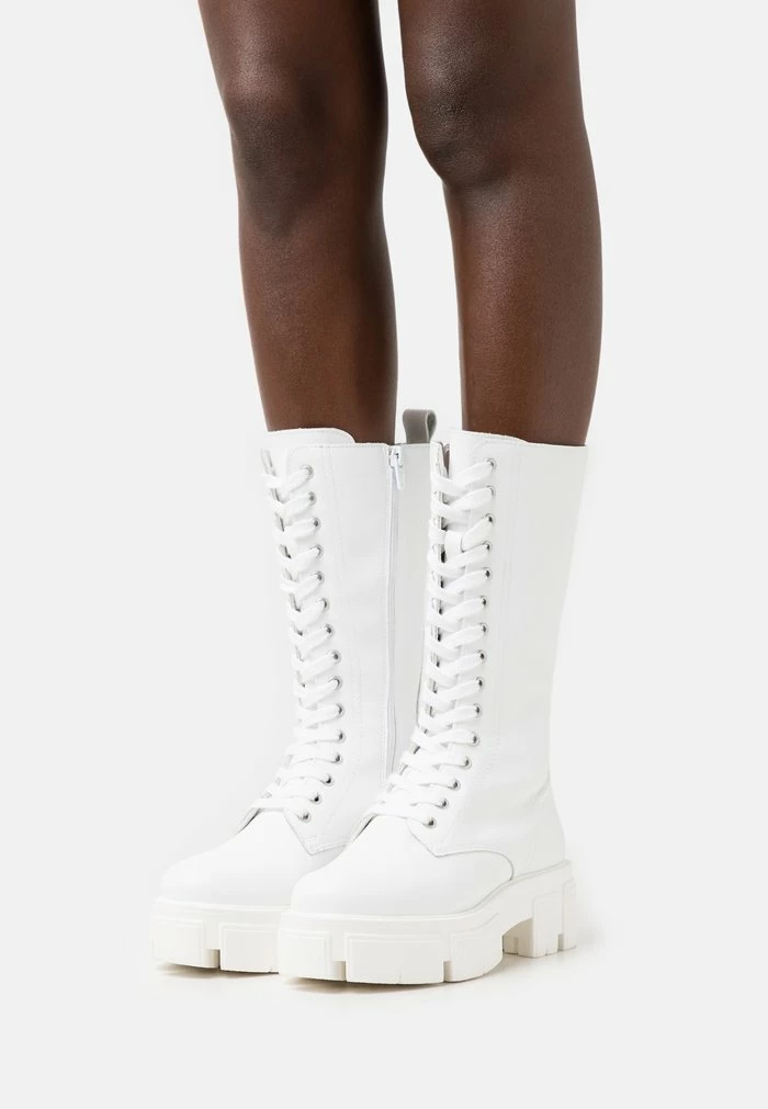 Zign RECYCLED LEATHER - Bottes à Plateau - White