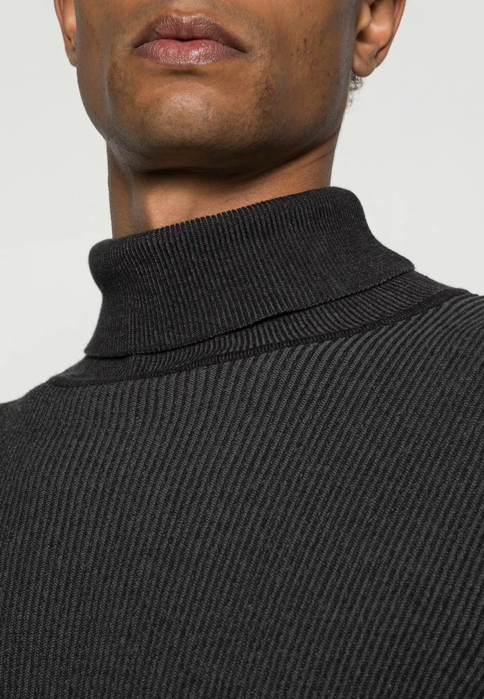 Zign TWO TONE JUMPER - Pullover - Mottled Dark Grey – Image 5