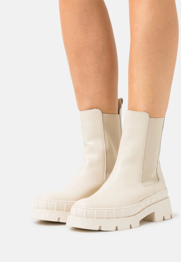 Zign LEATHER - Bottines à Plateau - Nude