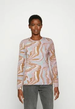 REDEZIGN MARBLE PRINT LONGSLEEVE - T-shirt à Manches Longues - Light Brown