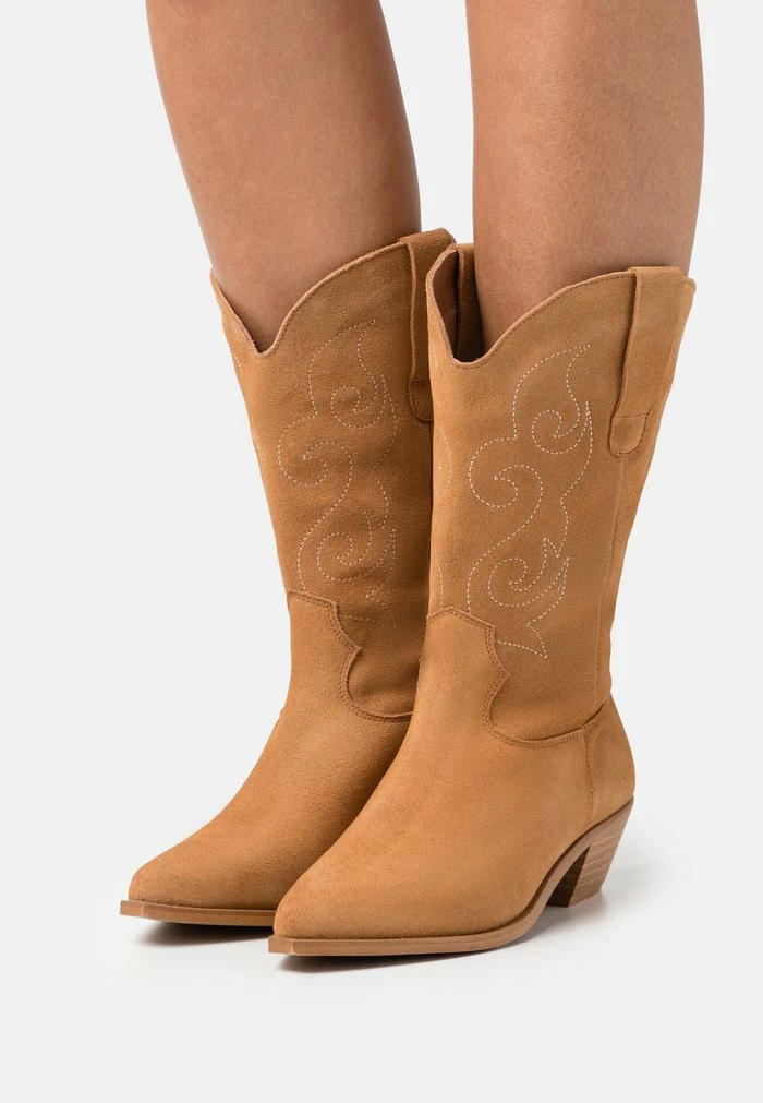 Zign LEATHER - Santiags - Cognac