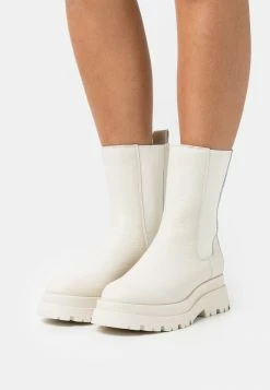 Zign LEATHER - Bottines à Plateau - White