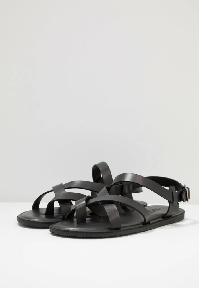 Zign LEATHER - Tongs - Black – Image 3