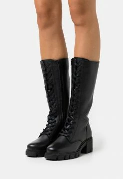 Zign LEATHER - Bottes à Lacets - Black