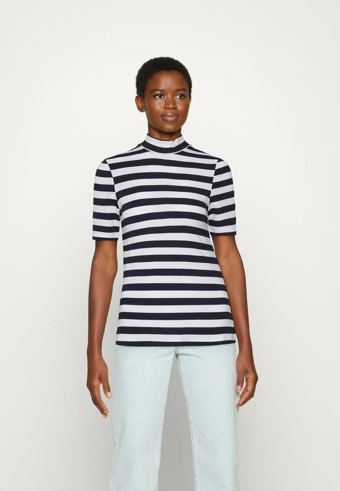 Zign T-shirt Basique - Dark Blue White