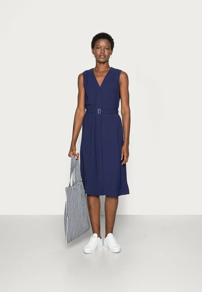 Zign WOVEN TUNIC DRESS BUCKLE - Robe De Jour - Dark Blue – Image 2