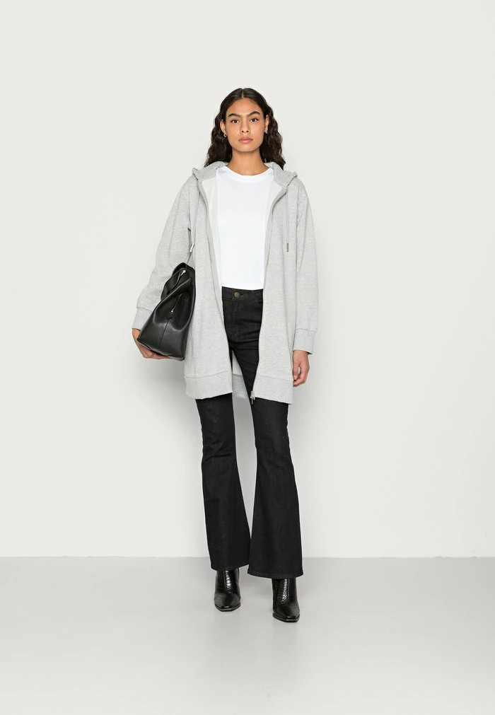 Zign Sweat à Capuche Zippé - Mottled Light Grey – Image 2