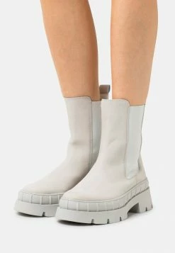 Zign LEATHER - Bottines à Plateau - Light Grey