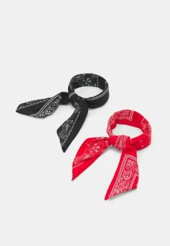 Zign BANDANA UNISEX 2 PACK - Foulard - Red/black