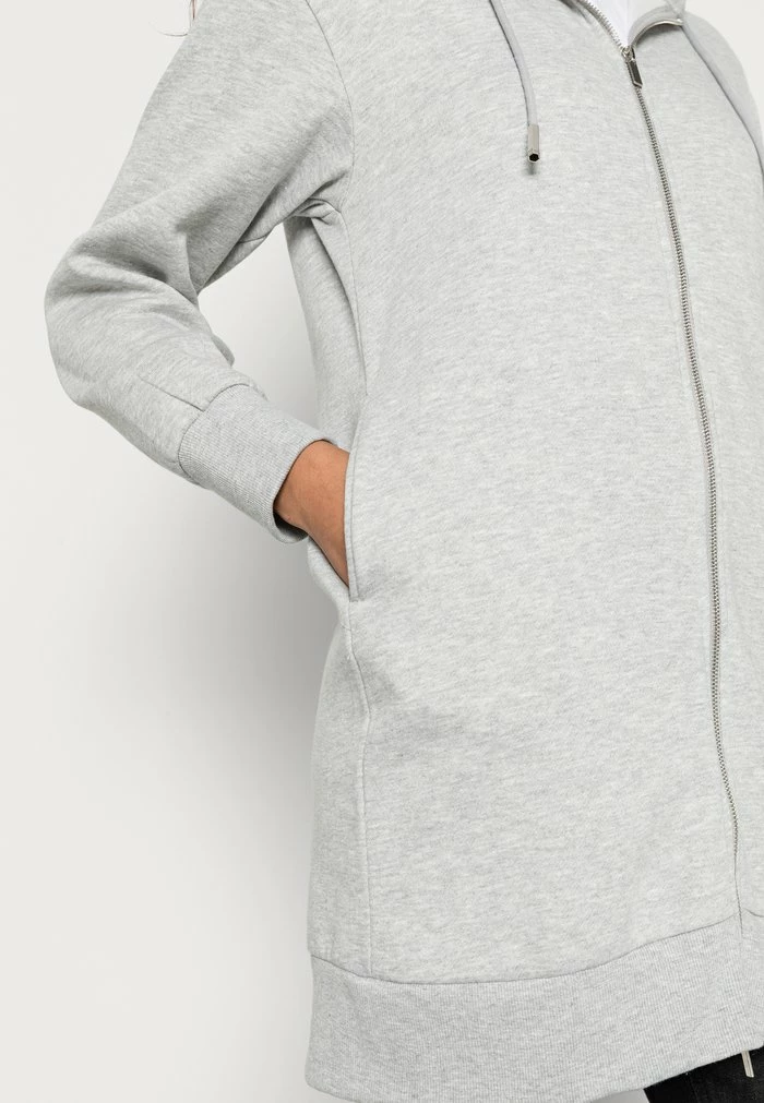 Zign Sweat à Capuche Zippé - Mottled Light Grey – Image 5
