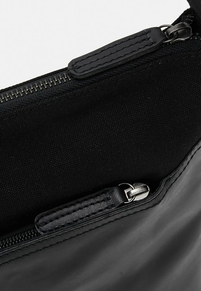 Zign LEATHER UNISEX - Sac Bandoulière - Black – Image 5