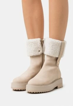 Zign LEATHER - Bottines à Plateau - Beige
